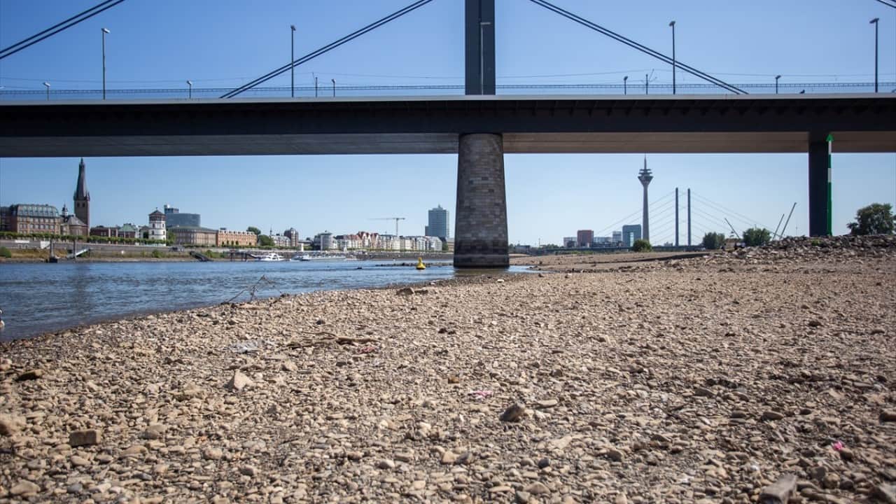 Foto - Ren, Elbe ve Tuna’da alarm Avrupa’da nehirler kuruyor taşımacılık durdu