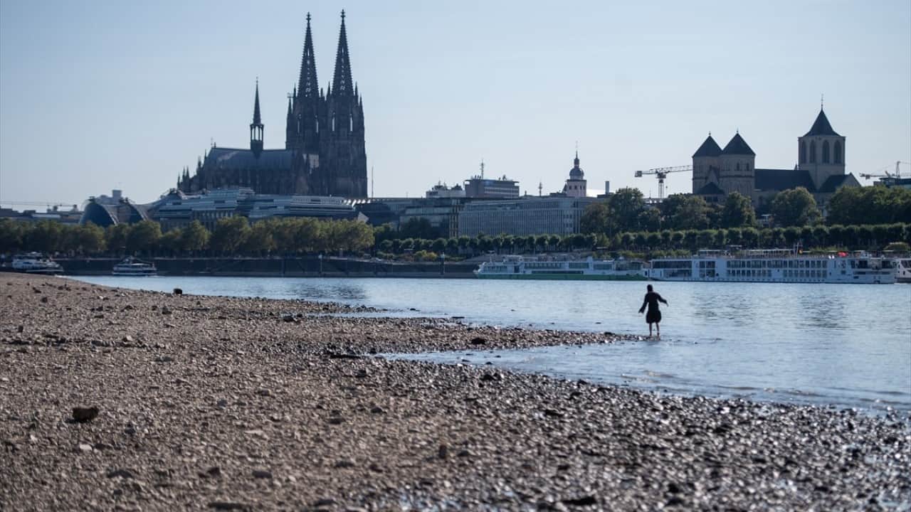 Foto - Ren, Elbe ve Tuna’da alarm Avrupa’da nehirler kuruyor taşımacılık durdu