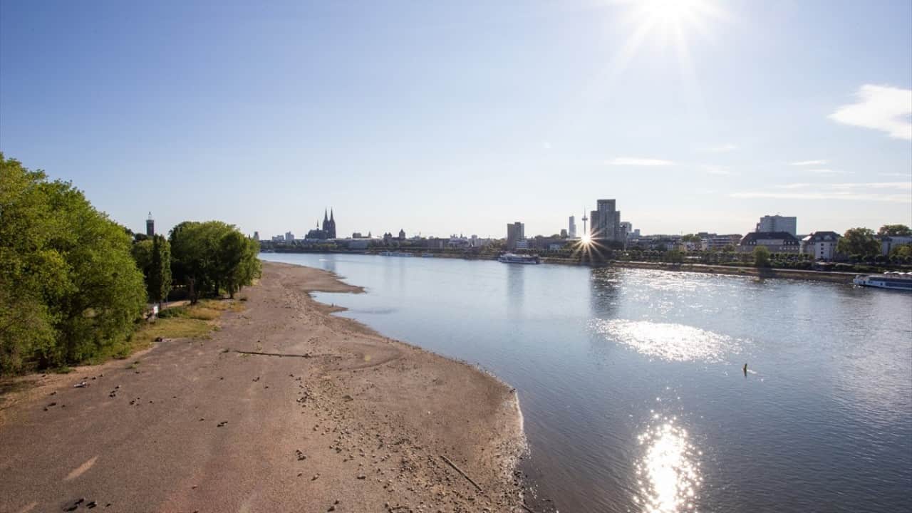 Foto - Ren, Elbe ve Tuna’da alarm Avrupa’da nehirler kuruyor taşımacılık durdu