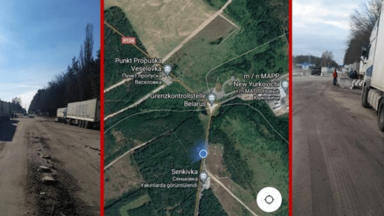 Foto - Rusya-Belarus sınırında drone saldırısı! Türk tır şoförleri dehşeti böyle görüntüledi