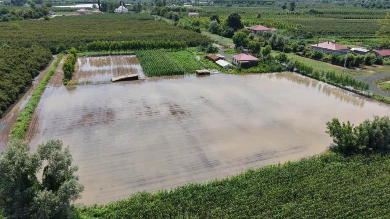 Foto - Tarla ve evler sular altında kaldı Türkü gerçek oldu Çarşamba’yı sel aldı