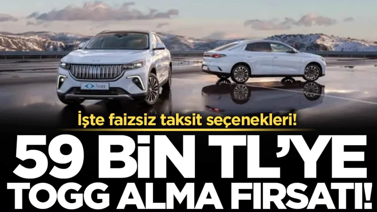 TOGG'dan büyük müjde: 59 bin faizsiz taksit imkanı!