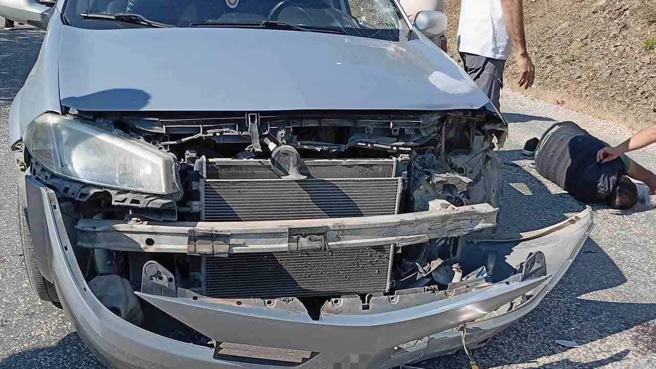 Foto - Tokat'ta akılalmaz kaza! Kolu alçılı halde motosiklet kullanan sürücü dehşet saçtı!
