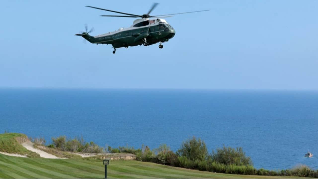 Foto - Trump’ın helikopteri yolcu uçağıyla çarpışıyordu Sarı kafa kıl payı direkten döndü