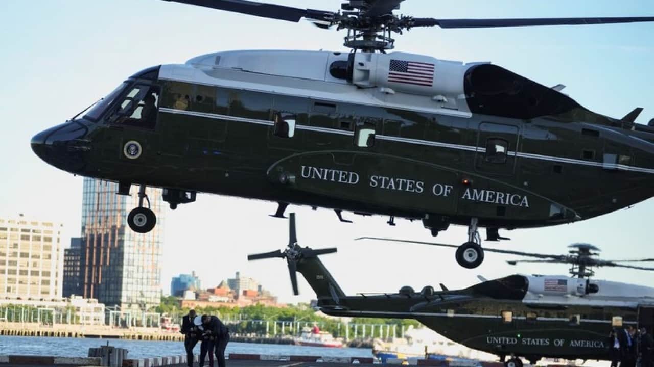 Foto - Trump’ın helikopteri yolcu uçağıyla çarpışıyordu Sarı kafa kıl payı direkten döndü