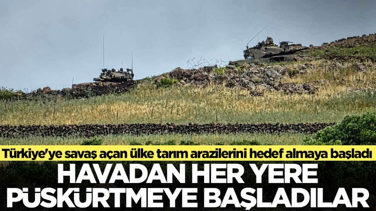 Türkiye'ye savaş açan ülke tarım arazilerini hedef almaya başladı: Havadan her yere püskürtmeye başladılar