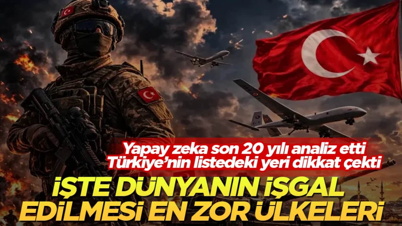 Yapay zeka son 20 yılı analiz etti, Türkiye’nin listedeki yeri dikkat çekti! İşte dünyanın işgal edilmesi en zor ülkeleri