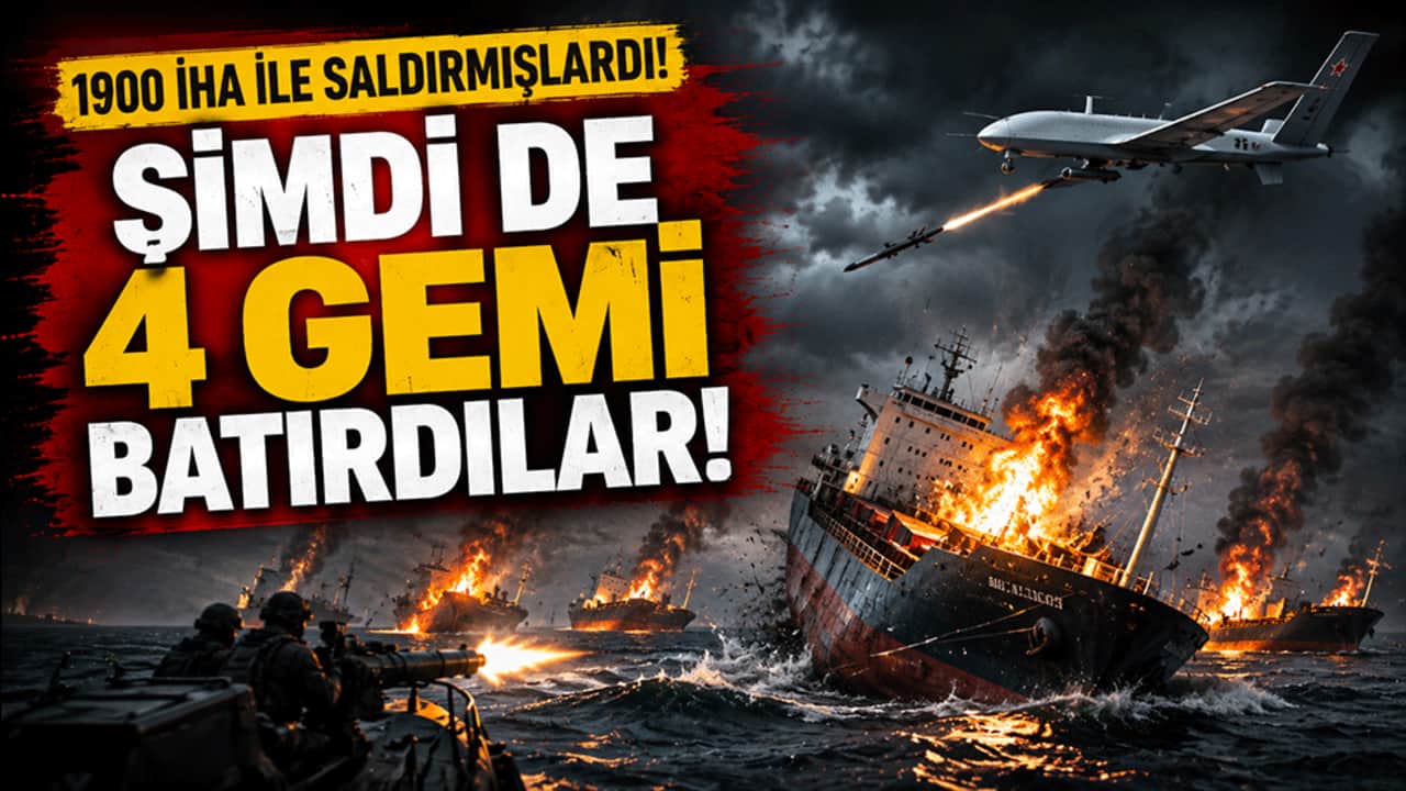 1900 İHA ile saldırmışlardı! Şimdi de 4 gemiyi batırdılar