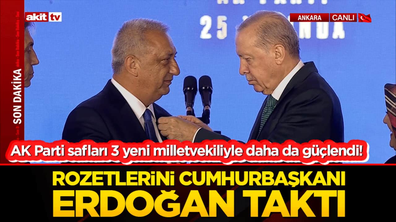 AK Parti safları 3 yeni milletvekiliyle daha da güçlendi! Rozetlerini Başkan Erdoğan taktı