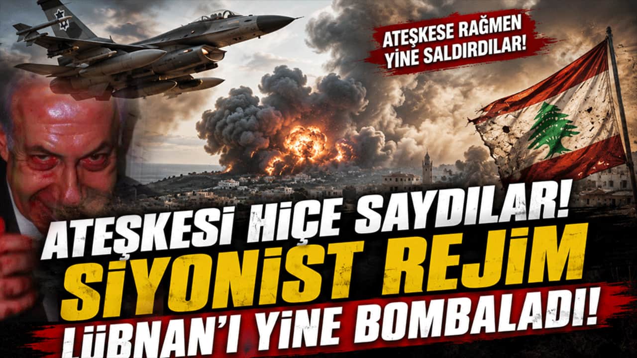 Ateşkesi hiçe saydılar! Siyonist rejim Lübnan'ı yine bombaladı