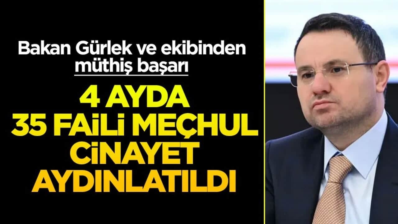 Bakan Gürlek'ten müthiş başarı: 4 ayda 35 faili meçhul cinayet aydınlatıldı