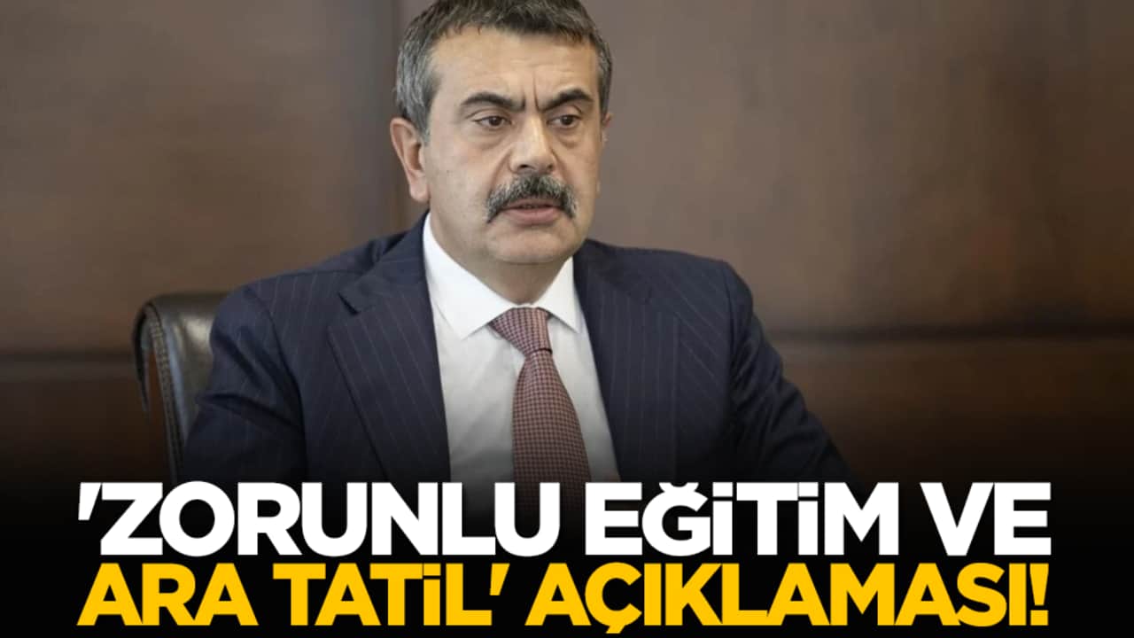 Bakan Tekin'den 'zorunlu eğitim ve ara tatil' açıklaması!