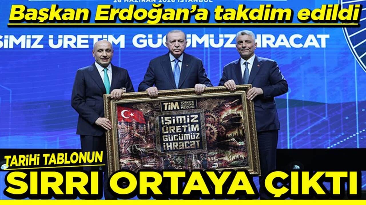 Başkan Erdoğan’a takdim edildi Tarihi tablonun sırrı ortaya çıktı