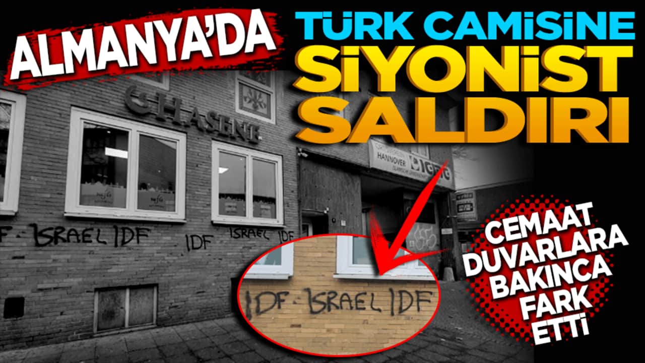 Cemaat duvarlara bakınca fark etti! Almanya’da Türk Camisine Siyonist saldırı