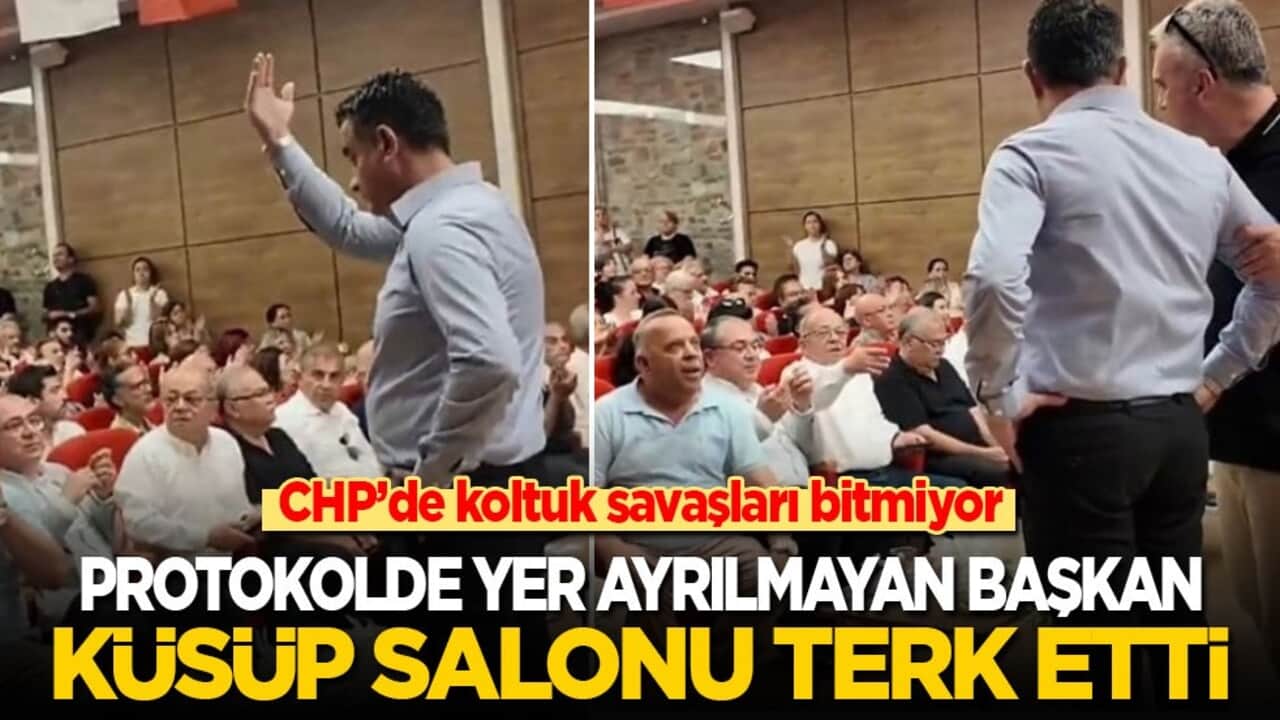 CHP’de koltuk savaşları bitmiyor: Protokolde yer ayrılmayan başkan küsüp salonu terk etti