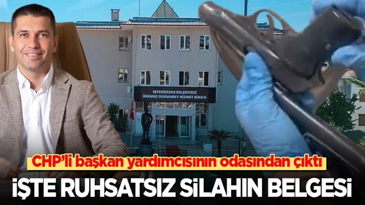 CHP’li başkan yardımcısının odasından çıktı: İşte ruhsatsız silahın belgesi