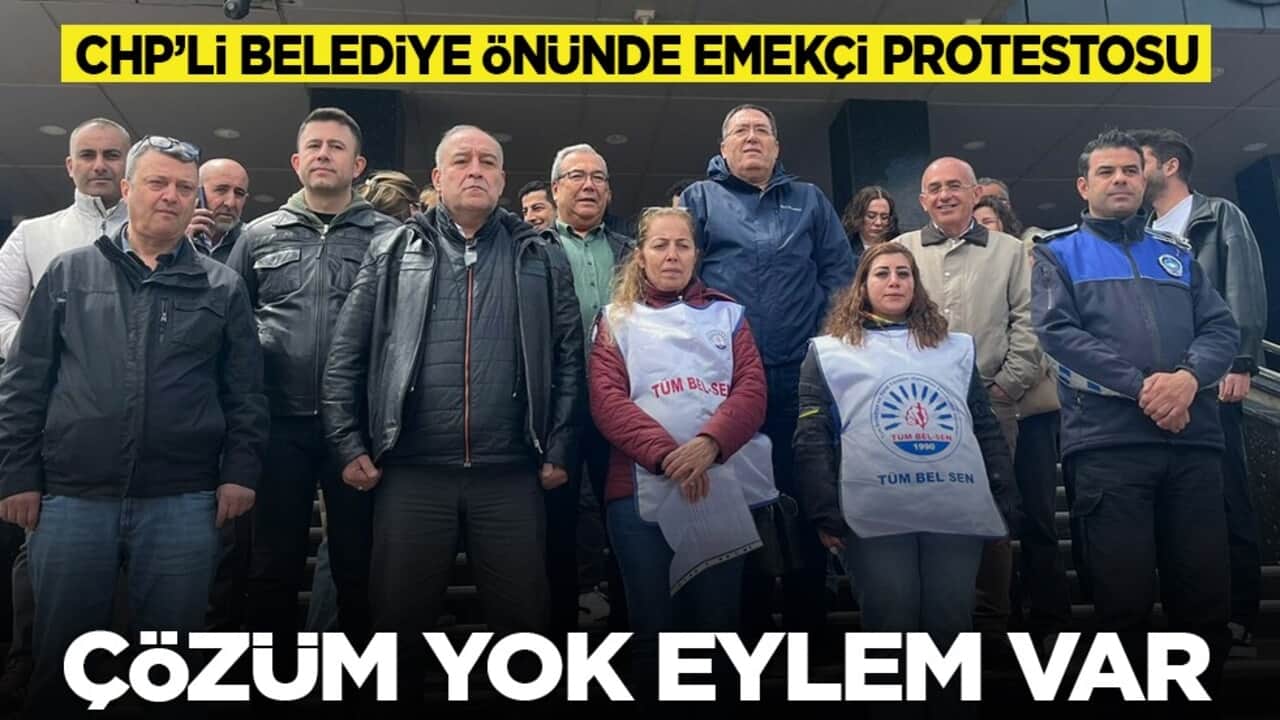CHP’li belediye önünde emekçi protestosu: Çözüm yok eylem var