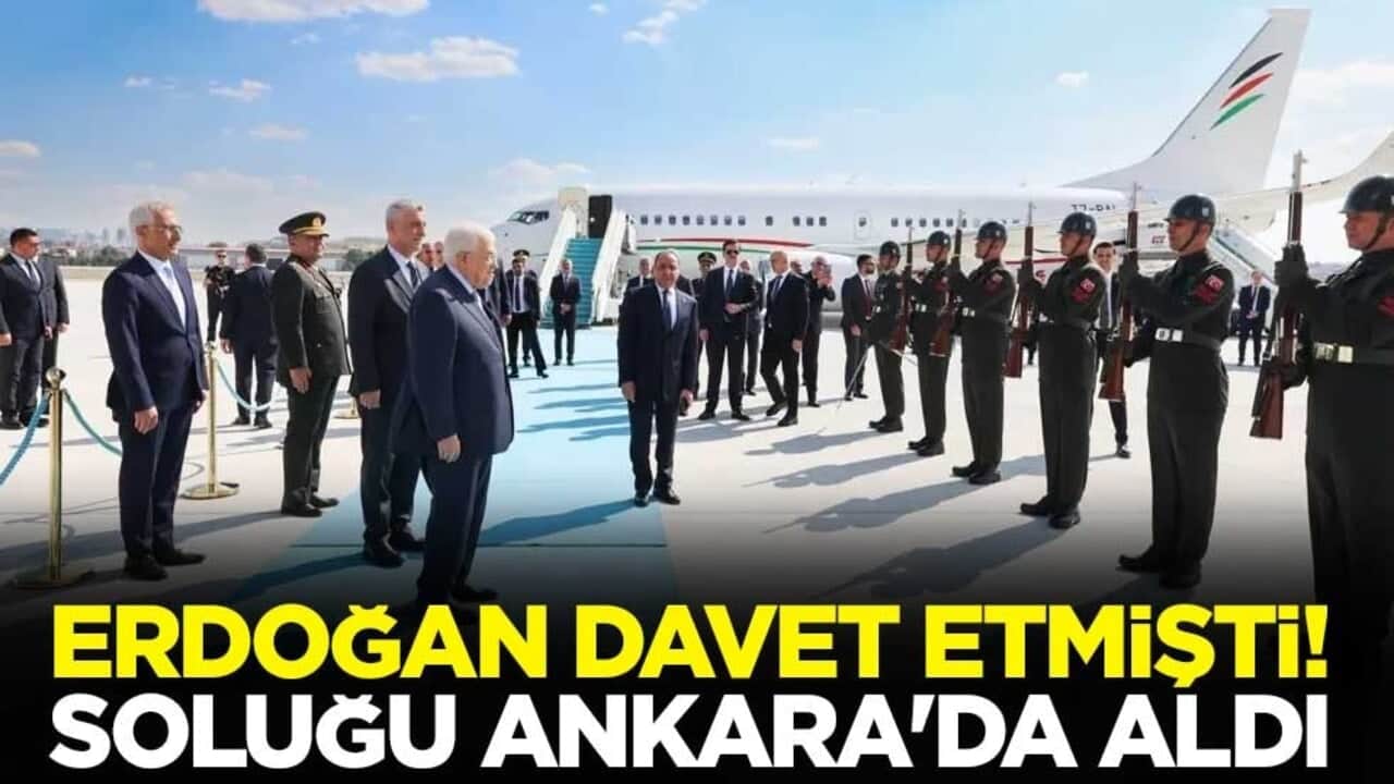 Cumhurbaşkanı Erdoğan davet etmişti! Filistin Devlet Başkanı Abbas Ankara'da!