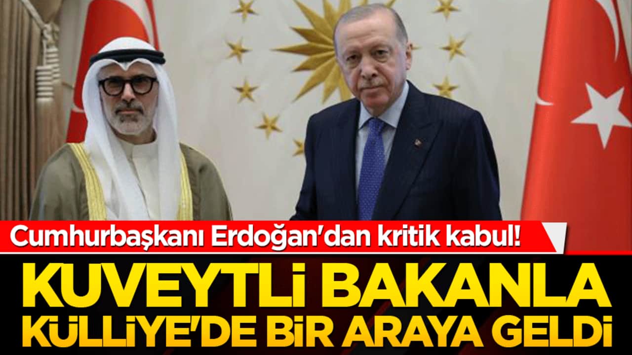 Cumhurbaşkanı Erdoğan'dan kritik kabul! Kuveytli bakanla Külliye'de bir araya gelerek bölgesel dengeleri masaya yatırdı!