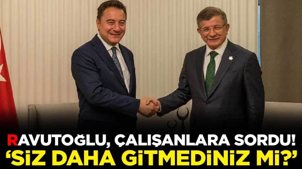Davutoğlu, çalışanlara sordu! "Siz daha gitmediniz mi?"