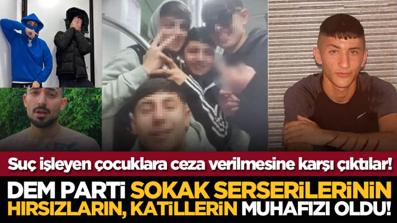 DEM Parti sokak serserilerinin, hırsızların, katillerin muhafızı oldu! Suç işleyen çocuklara ceza verilmesine karşı çıktılar!