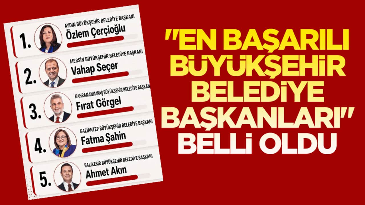 "En Başarılı Büyükşehir Belediye Başkanları" belli oldu