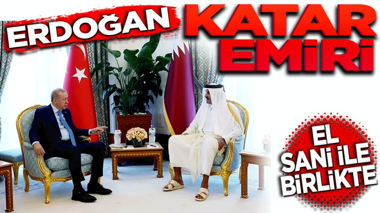 Erdoğan, Katar Emiri Al Sani ile birlikte