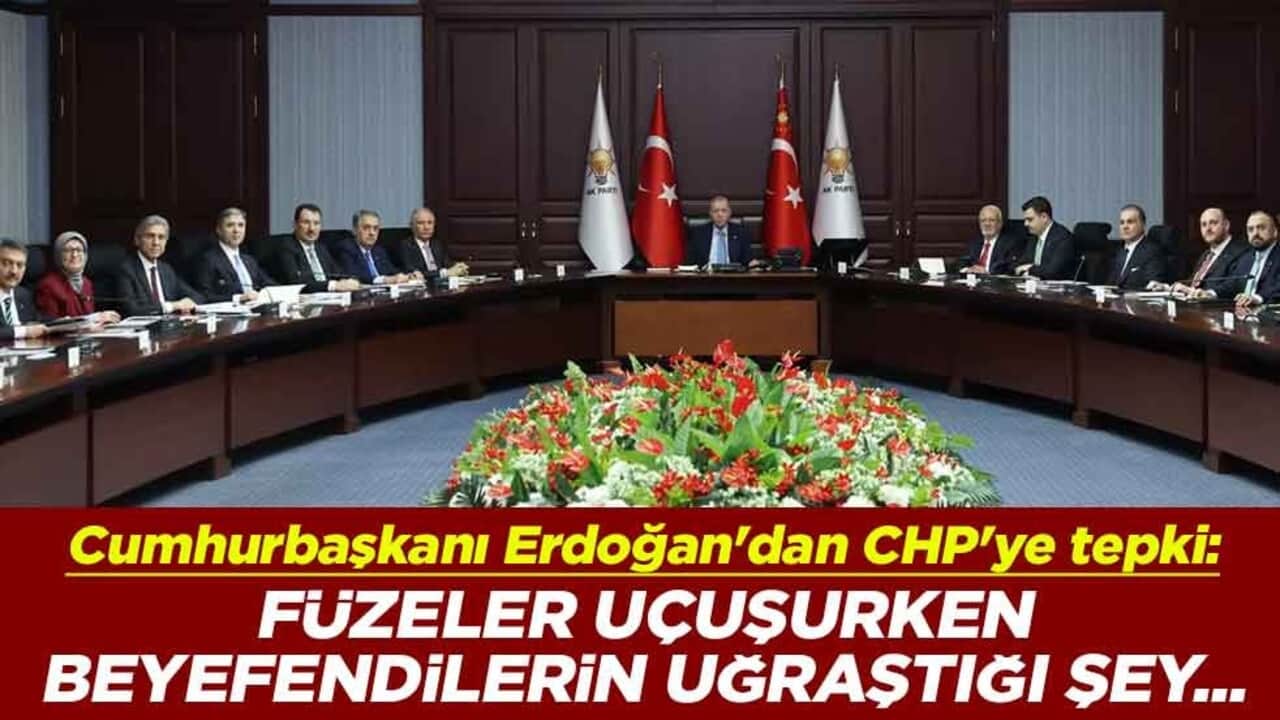 Erdoğan'dan CHP'ye tepki: Füzeler uçuşurken beyefendilerin nelerle uğraştığını takip ediyorsunuz