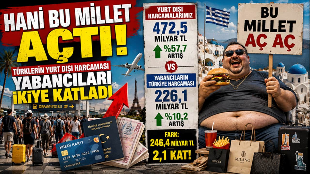 Hani bu millet açtı! Türkler yurt dışında harcamada yabancıları ikiye katladı