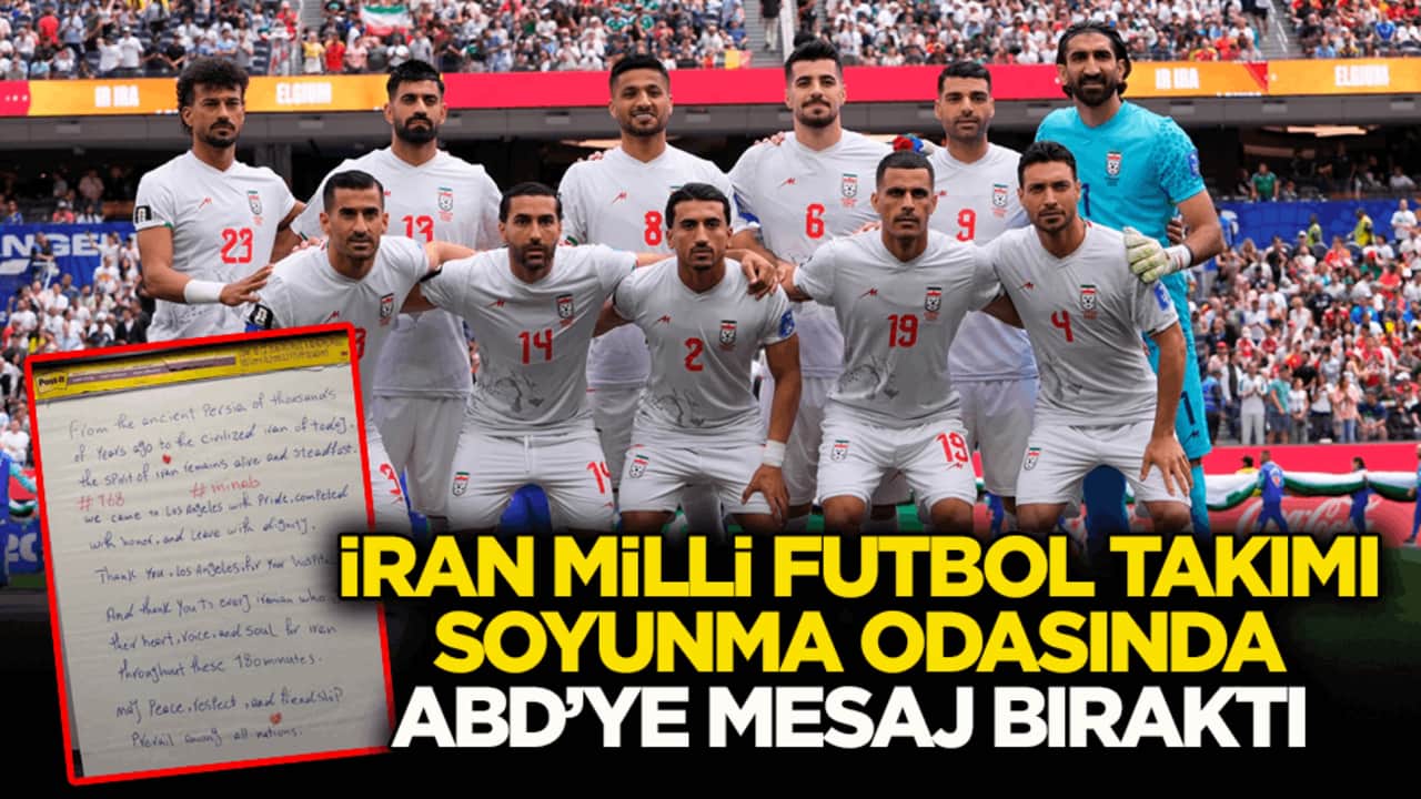 İran Milli Futbol Takımı, soyunma odasında ABD’ye mesaj bıraktı