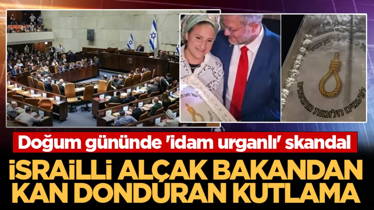 İsrailli alçak bakandan kan donduran kutlama: Doğum gününde 'idam urganlı' skandal