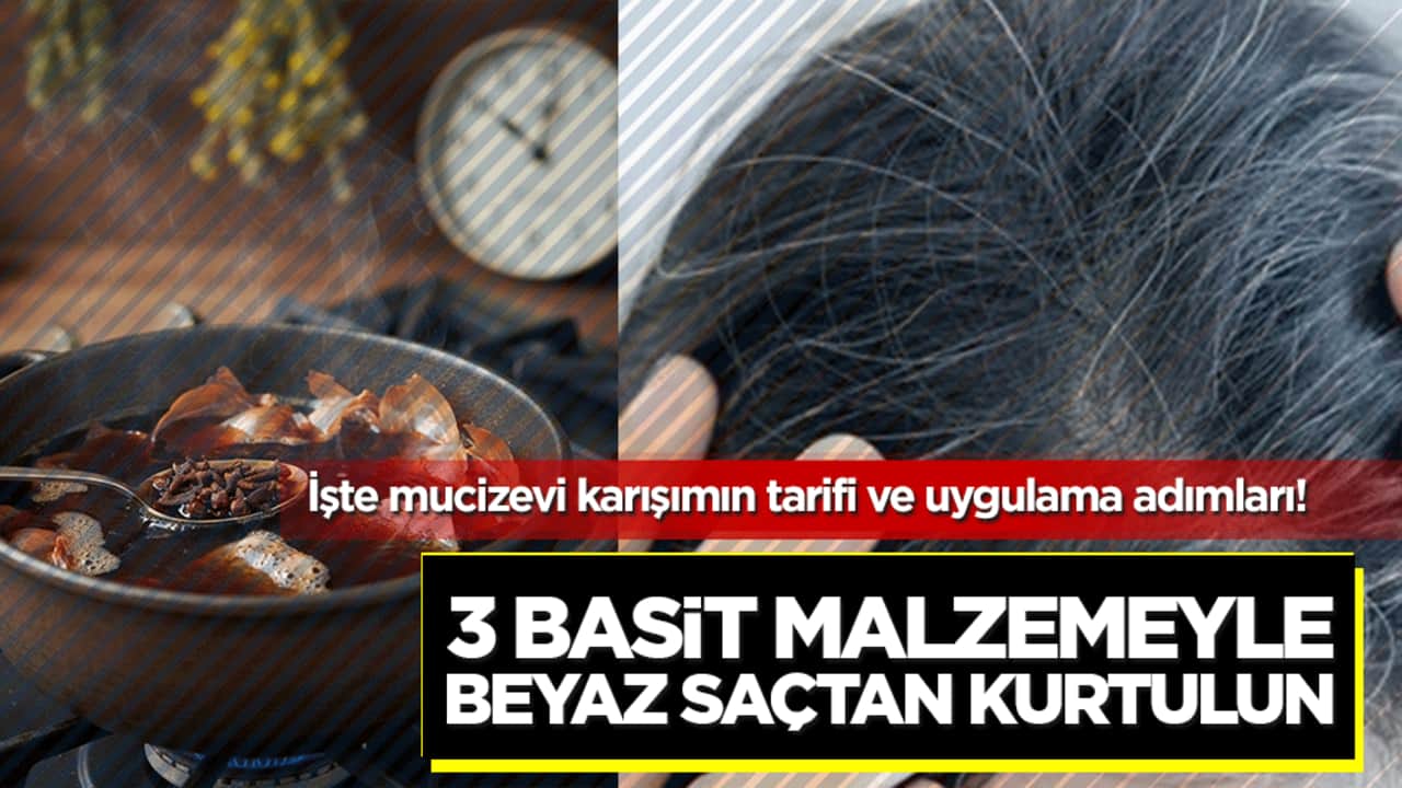 İşte mucizevi karışımın tarifi ve uygulama adımları! 3 basit malzemeyle beyaz saçtan kurtulun