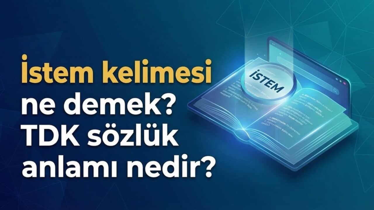 İstem kelimesi ne demek? TDK sözlük anlamı nedir?