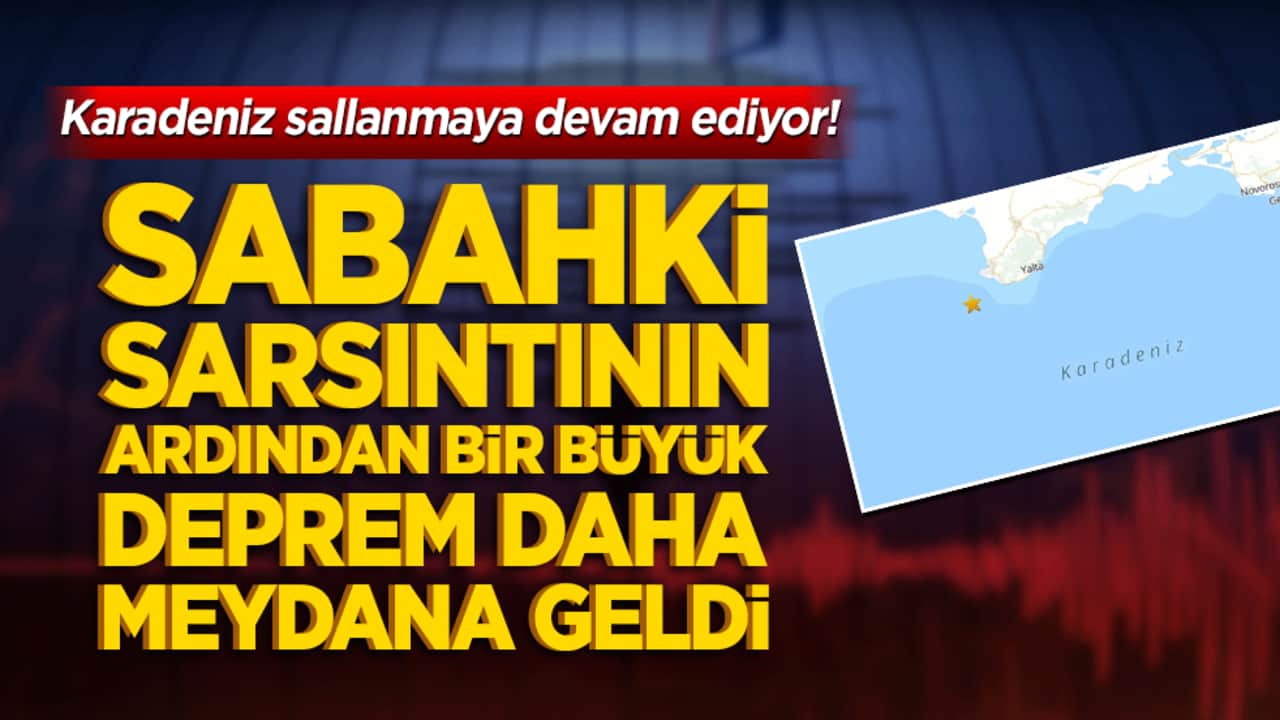 Karadeniz sallanmaya devam ediyor! Sabahki sarsıntının ardından bir büyük deprem daha meydana geldi!