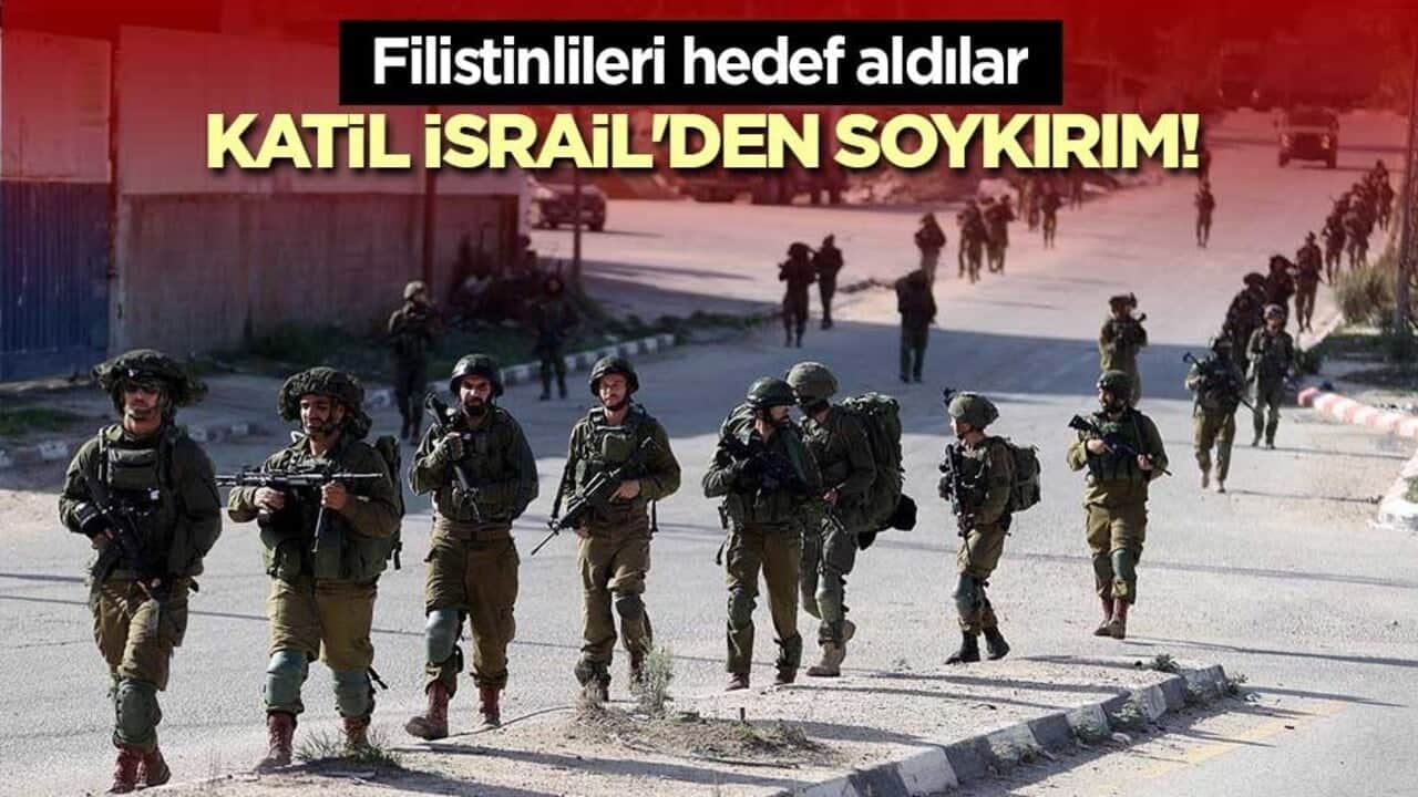 Katil İsrail'den kademeli soykırım! Filistinlileri hedef aldılar