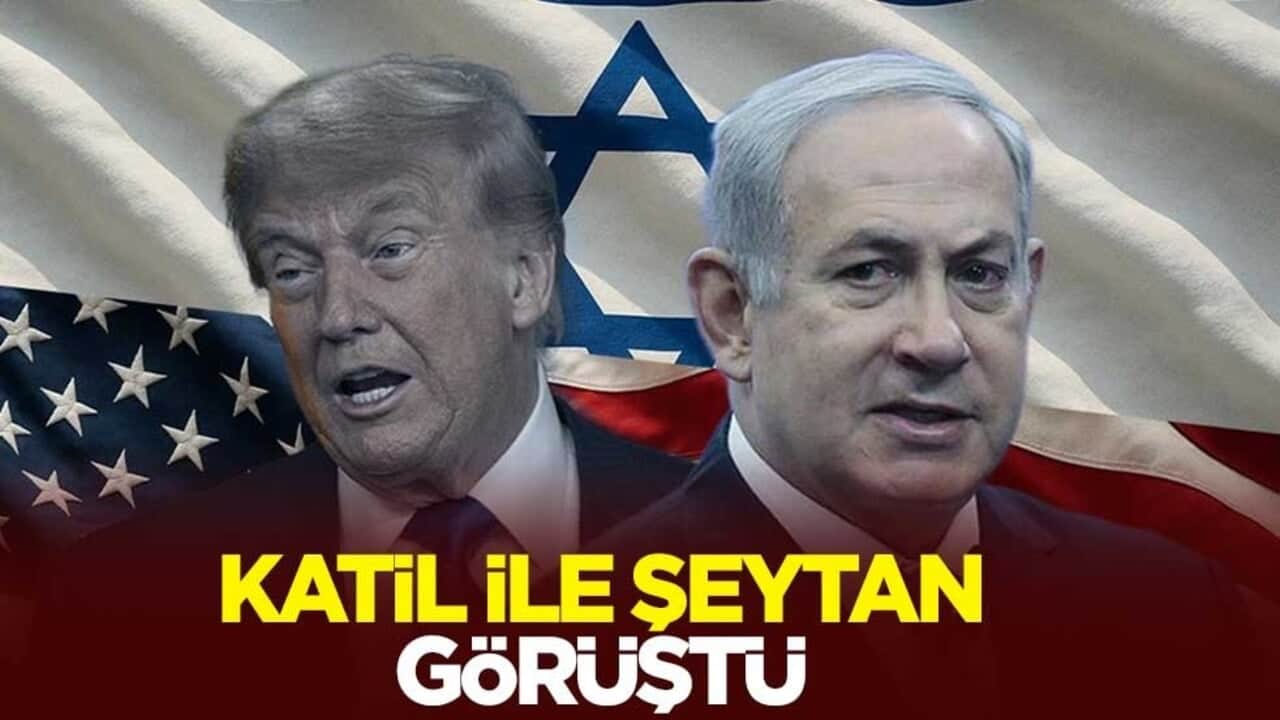 Katil Netanyahu ile şeytan Trump görüştü