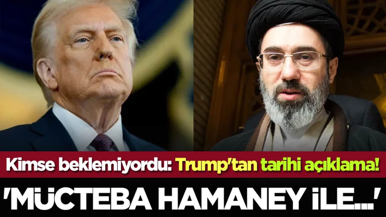 Kimse beklemiyordu: Trump'tan tarihi açıklama! 'Mücteba Hamaney ile...'