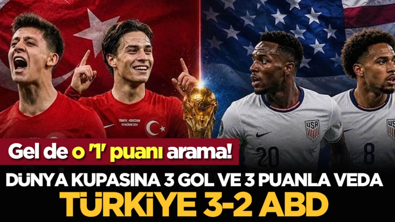 Maç sonucu: Türkiye 3-2 ABD