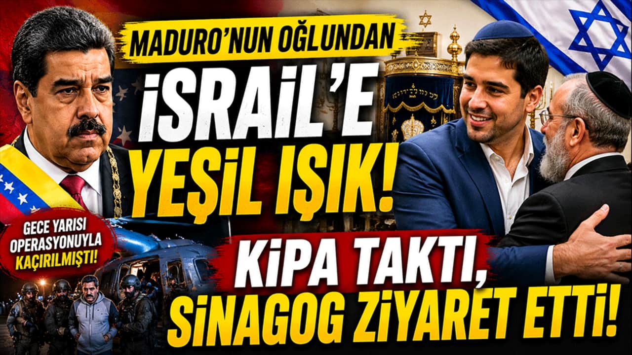 Maduro'nun oğlundan İsrail’e yeşil ışık! Kipa taktı, sinagog ziyaret etti