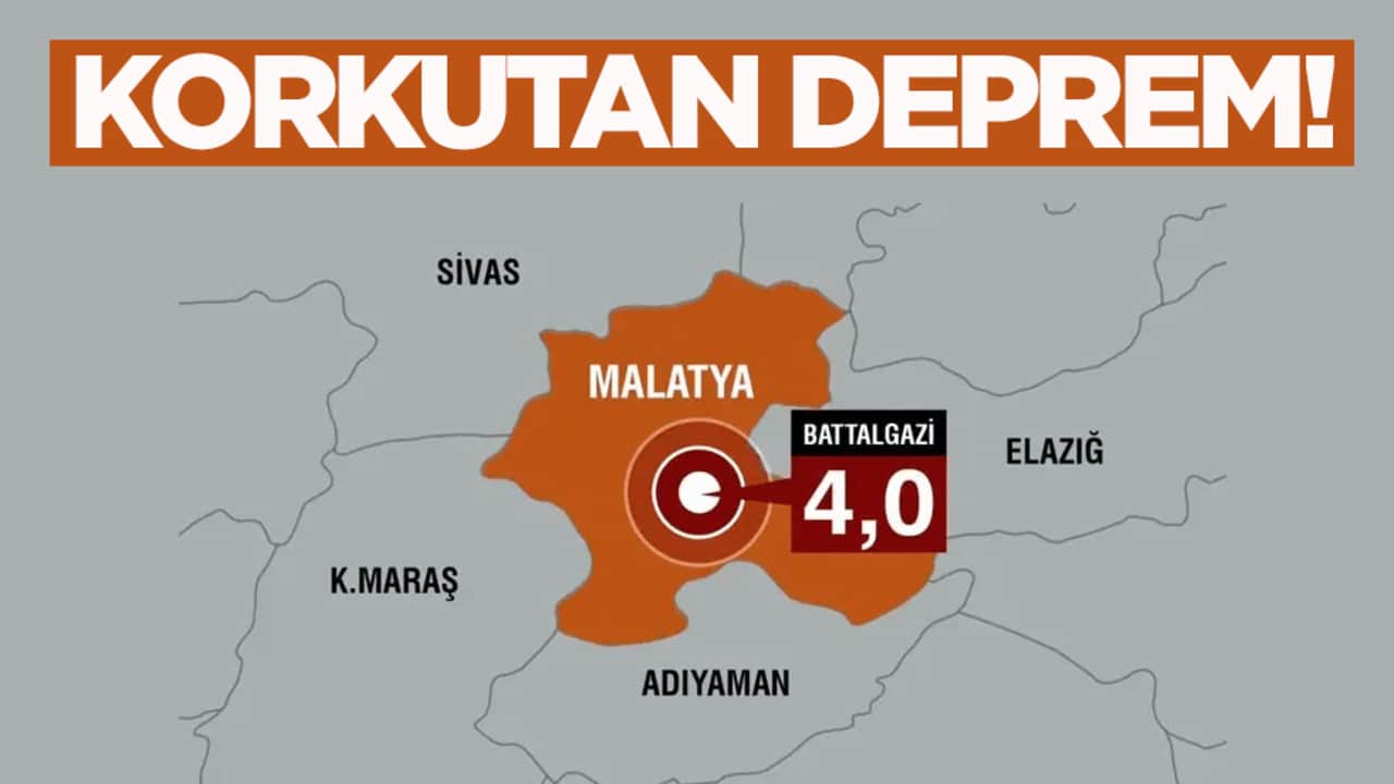 Malatya'da 4 büyüklüğünde deprem