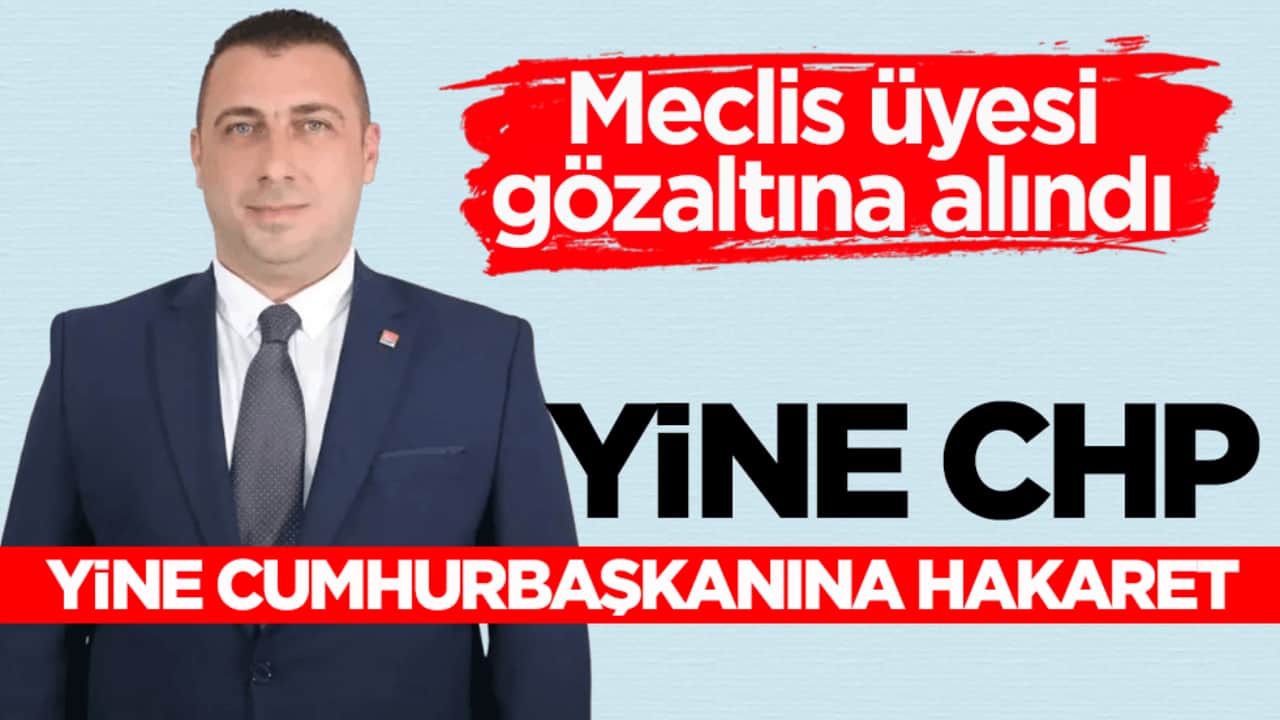 Meclis üyesi gözaltına alındı! Yine CHP yine Cumhurbaşkanına hakaret