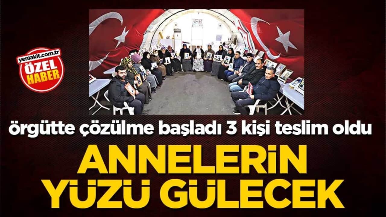 Örgütte çözülme başladı, 3 kişi teslim oldu! Annelerin yüzü gülecek
