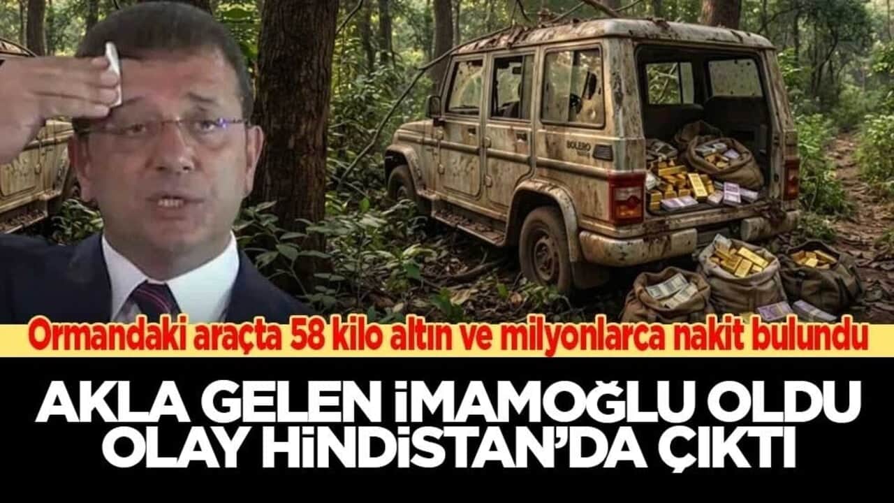 Ormanda terk edilmiş araçta 58 kilo altın ve milyonlarca nakit bulundu! Akla ilk gelen Ekrem İmamoğlu oldu ama olay Hindistan'da çıktı