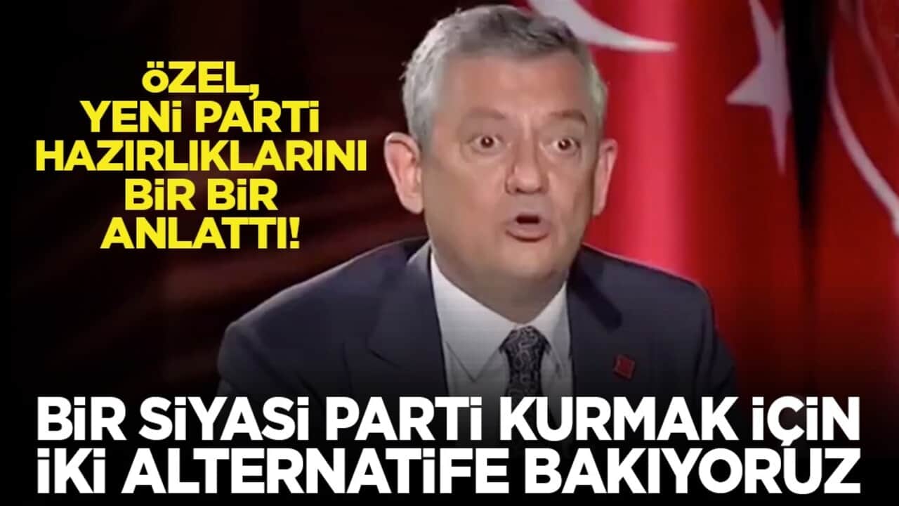 Özel, yeni parti hazırlıklarını bir bir anlattı! "Bir siyasi parti kurmak için iki alternatife bakıyoruz"