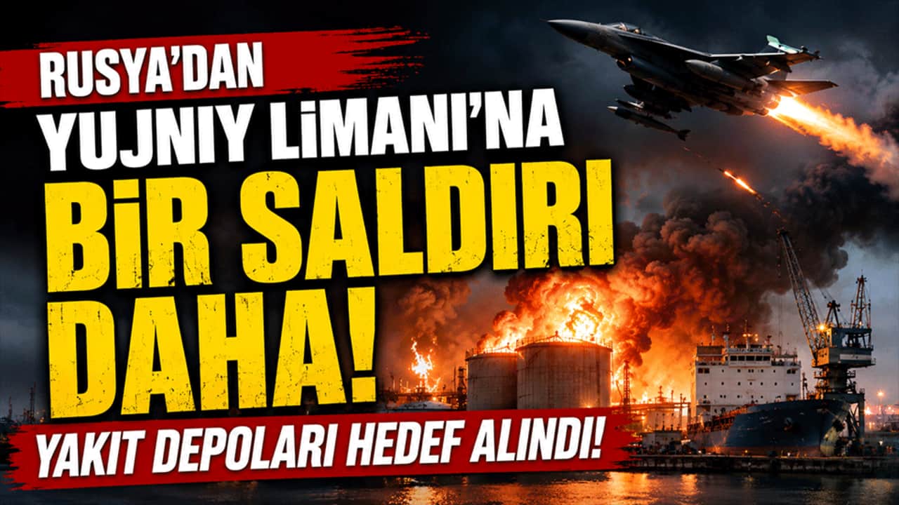 Rusya'dan Yujnıy Limanı'na bir saldırı daha! Yakıt depoları hedef alındı
