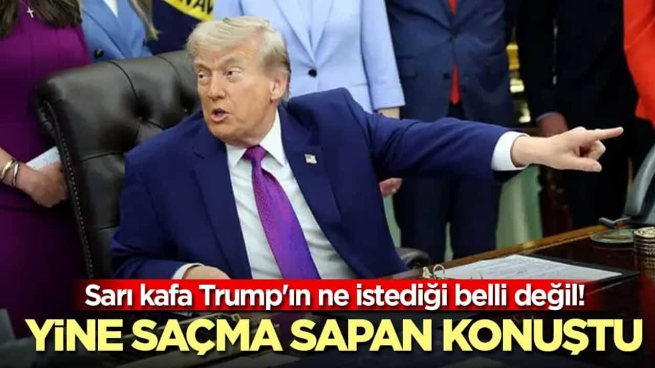 Sarı kafa Trump'ın ne istediği belli değil! Yine saçma sapan konuştu