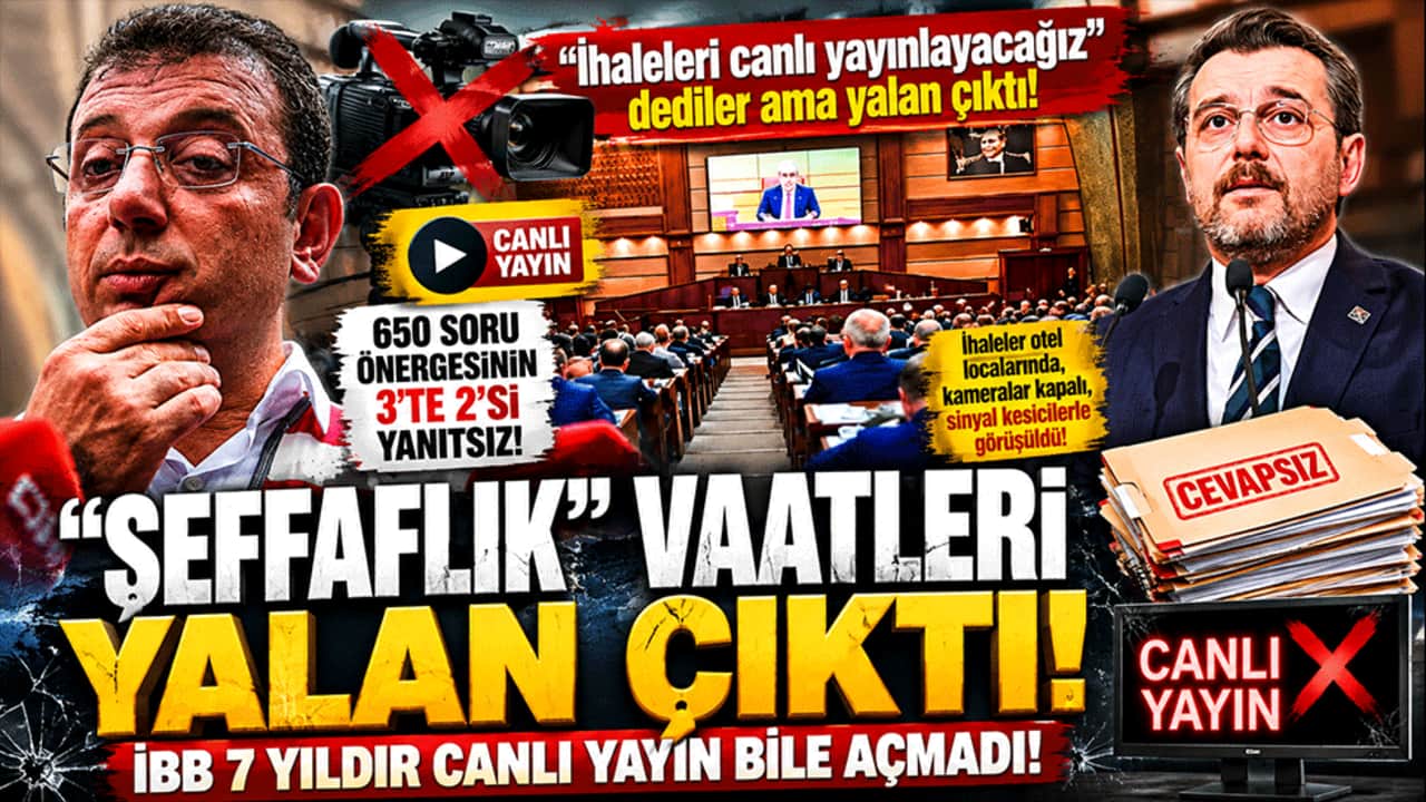 "Şeffaflık" vaatleri yalan çıktı: İBB 7 yıldır canlı yayın bile açmadı