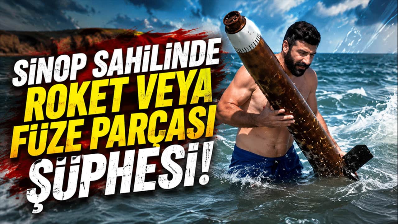 Sinop sahilinde esrarengiz cisim! Roket veya füze parçası şüphesi