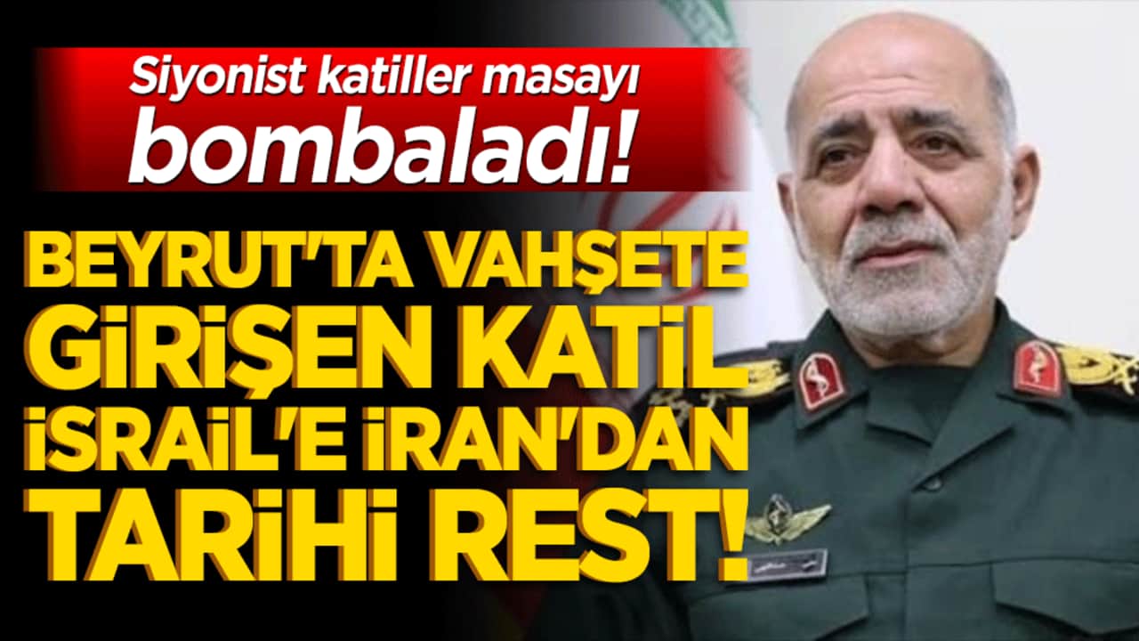 Siyonist katiller masayı bombaladı! Beyrut'ta vahşete girişen katil İsrail'e İran'dan tarihi rest!