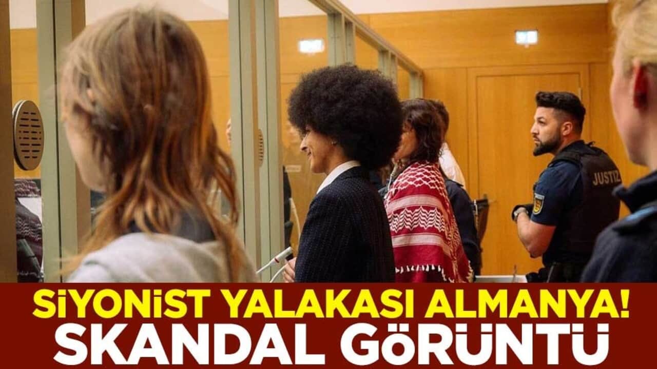 Siyonist yalakası Almanya'dan skandal! Filistin yanlısı aktivistlere kafesli yargılama
